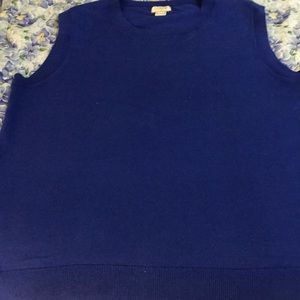 Royal blue J Crew light weight cotton sweater vest